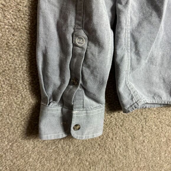 Adriano Goldschmied Shirt Mens Size XL Gray Slim Fit Long‎ Sleeve Flannel Casual - Picture 9 of 10